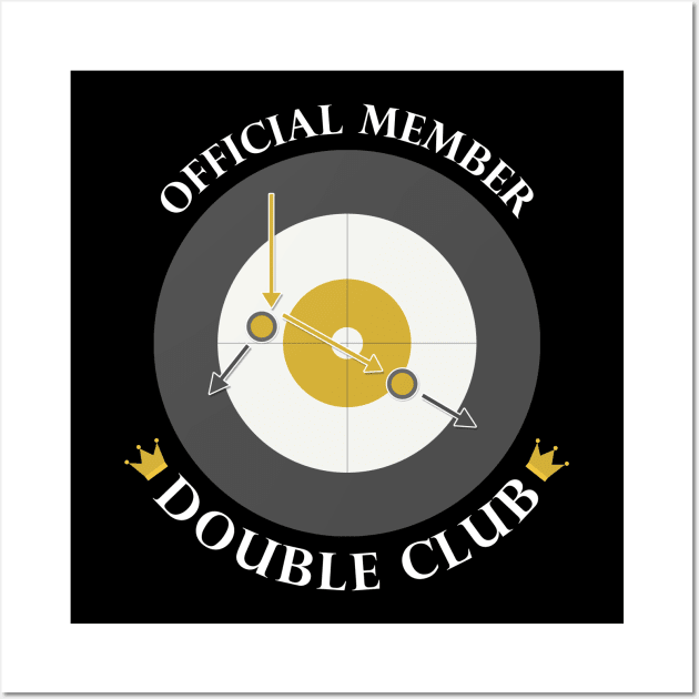 The "Double Club" - White Text Wall Art by itscurling